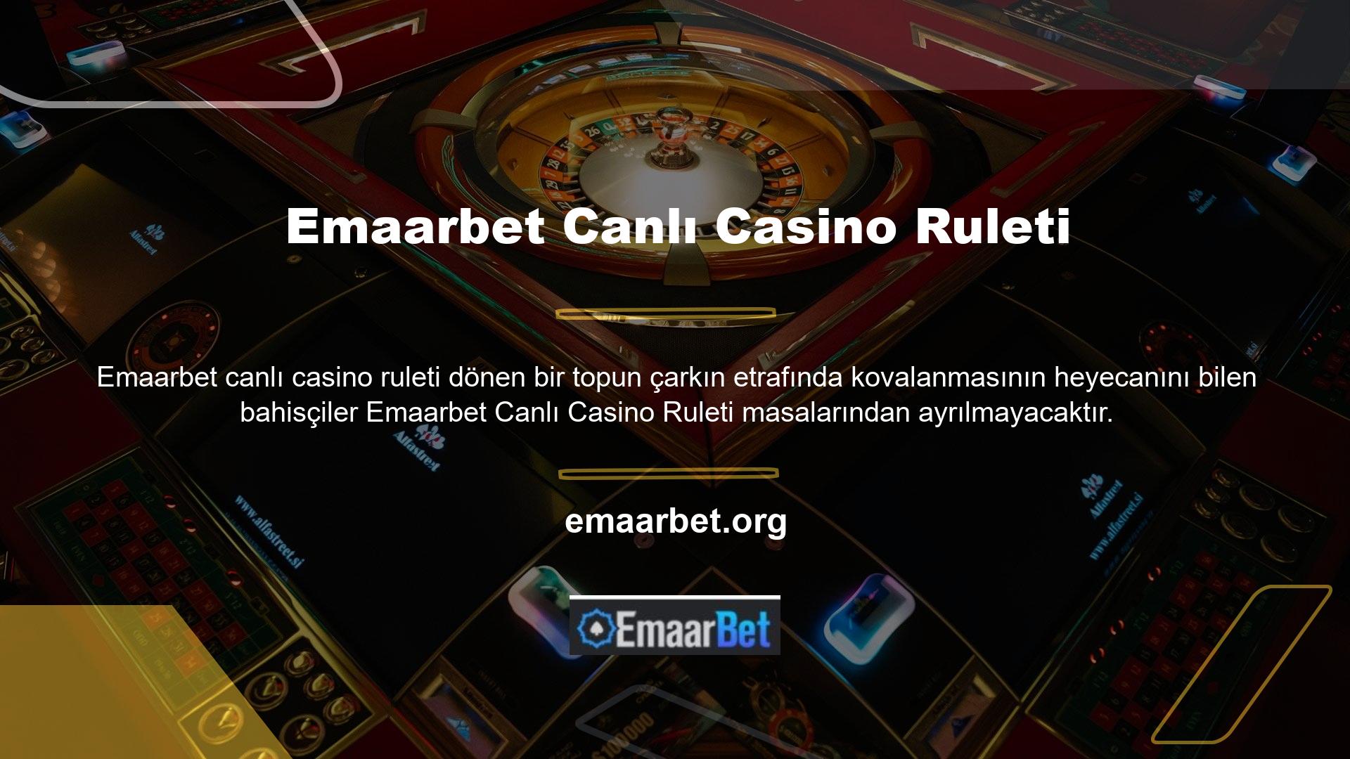Emaarbet Casino, her gün güncellenen yeni oyunların yer aldığı 40 farklı rulet masasına sahiptir