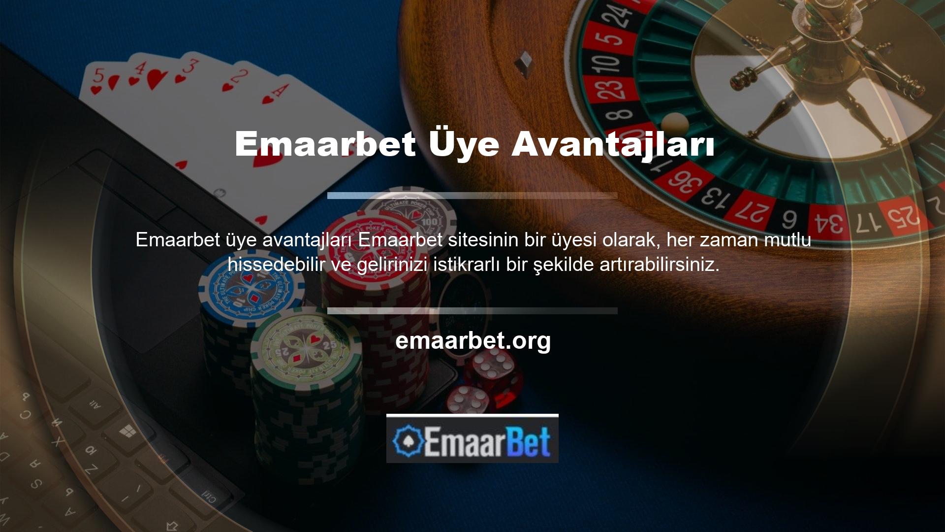 Emaarbet sitesine ücretsiz olarak kayıt yaparak en kazanan casino bahsine katılabilirsiniz